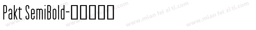 Pakt SemiBold字体转换